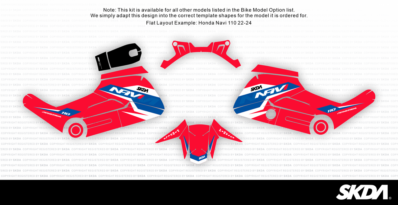 INLINE Blue Navi Full Graphics Kit - SKDA Moto Creative - Canada