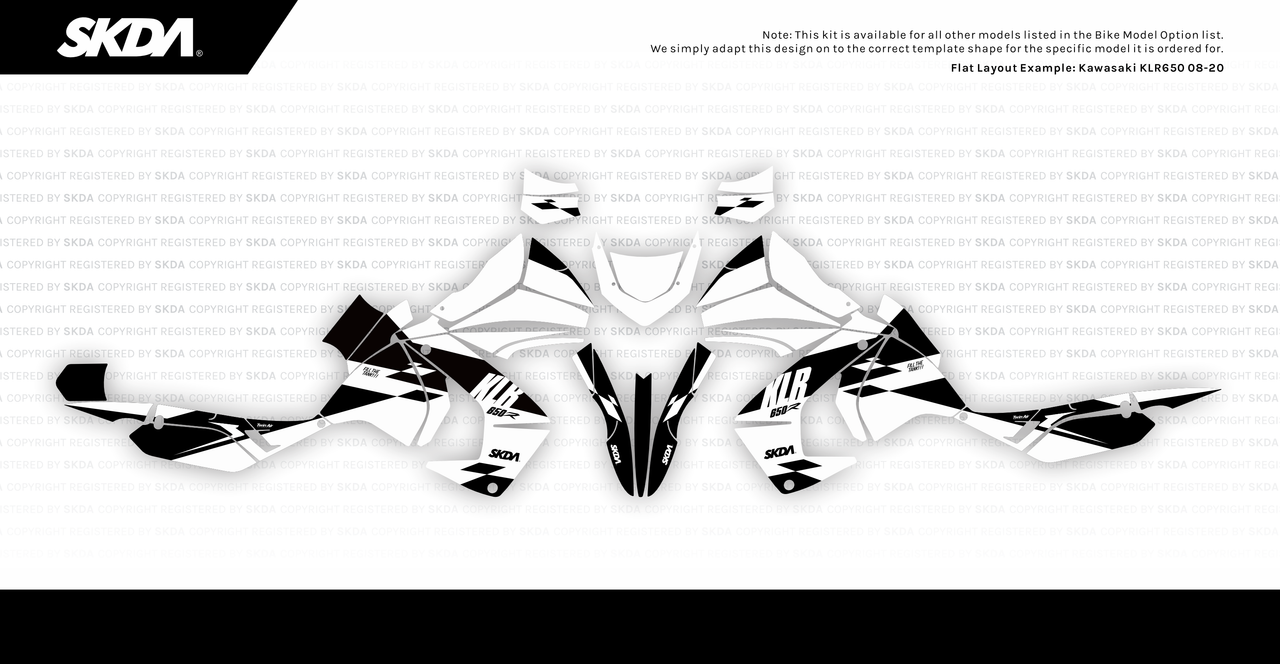 Klr Graphics CHEEKS Black KLR Full Graphics Kit - SKDA - AU Store