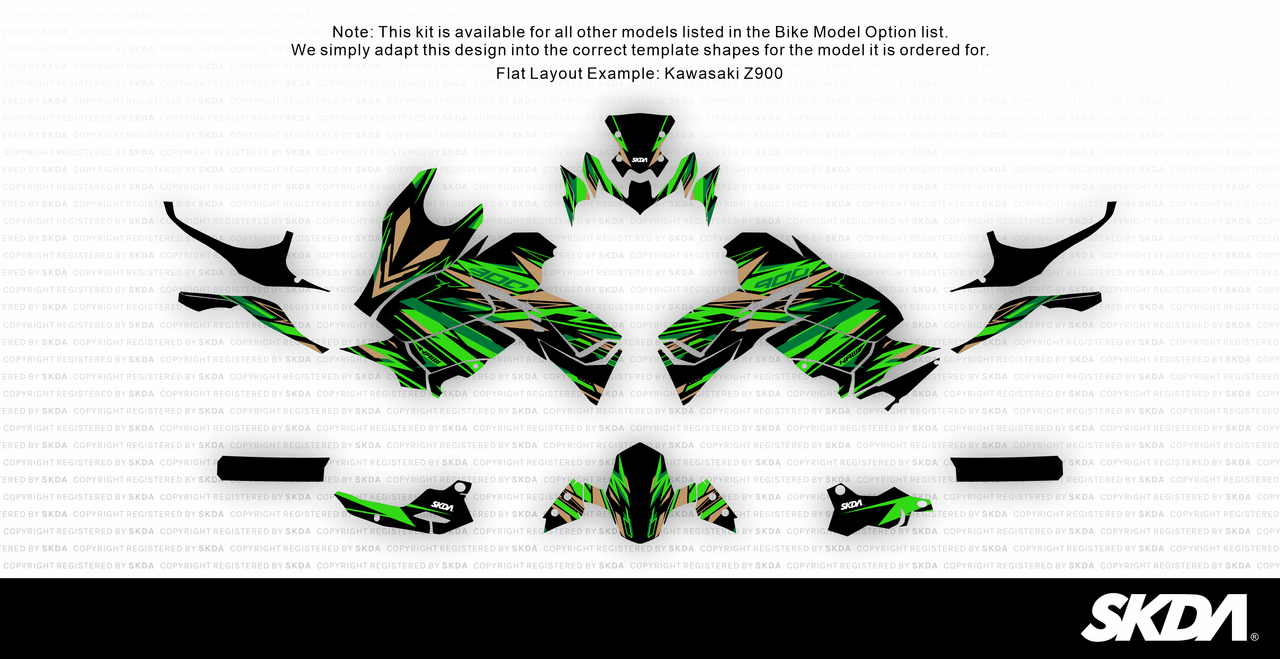 Kawasaki Z Models Full Graphics Kit - by SKDA Moto Creative.