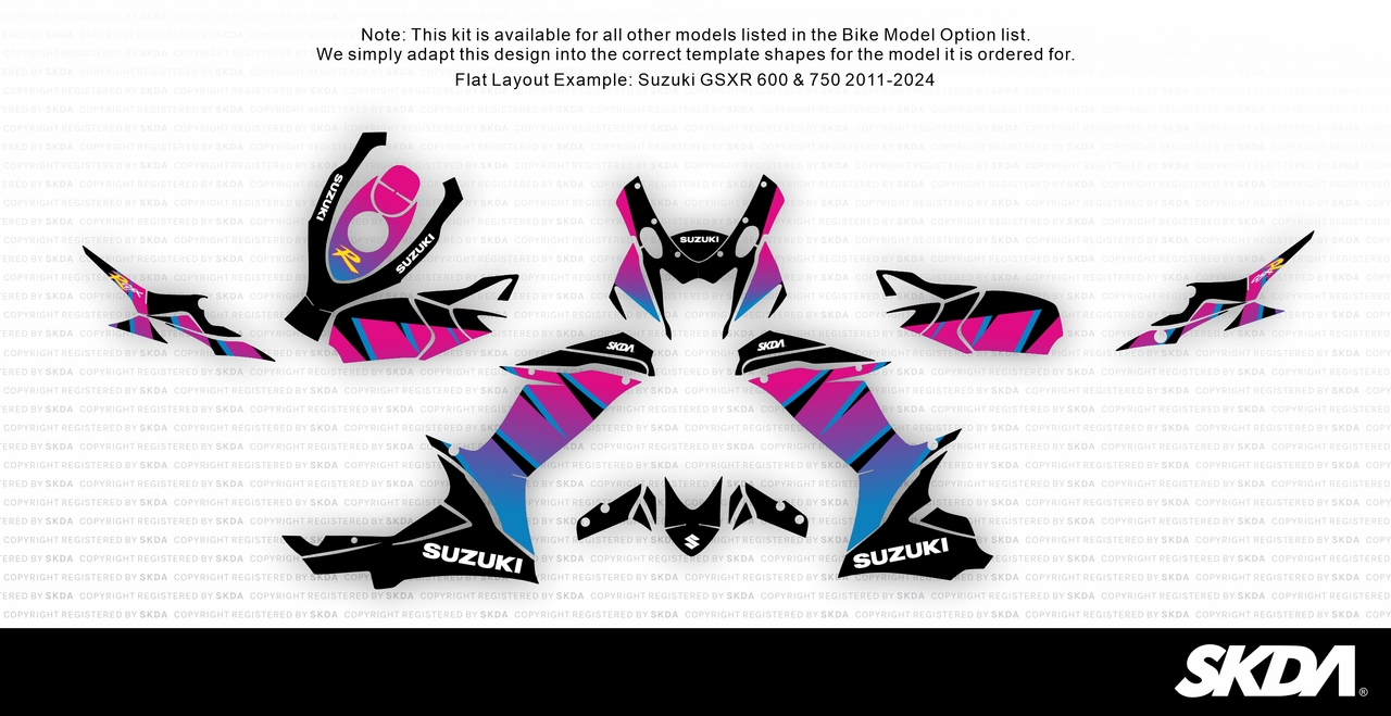 Suzuki GSXR Full Graphics Kit - by SKDA