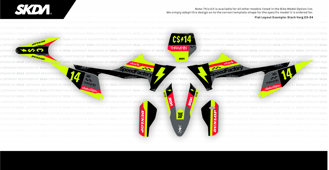 AMP NEON Stark Varg Full Graphics Kit - SKDA - AU Store