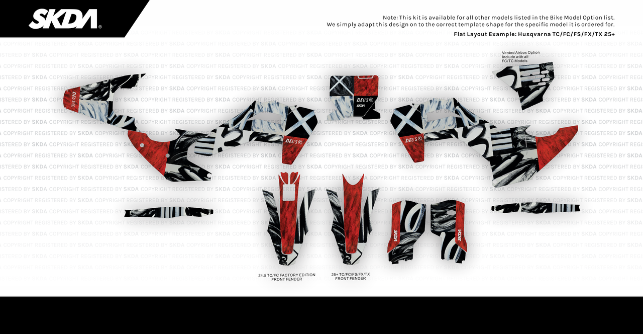 DEUS ART Husqvarna Full Graphics Kit - SKDA - AU Store