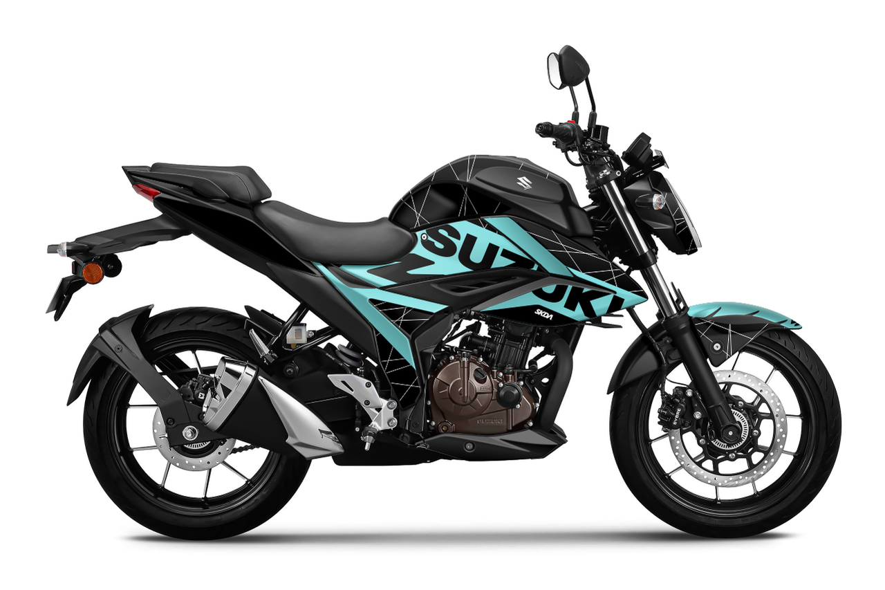 tea様 VACANT Teal Gixxer/GSX Full Graphics Kit - SKDA Moto Creative - Canada