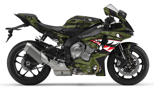 BOMBER Khaki Supersport Full Graphics Kit designed and manufactured by SKDA Moto Creative.