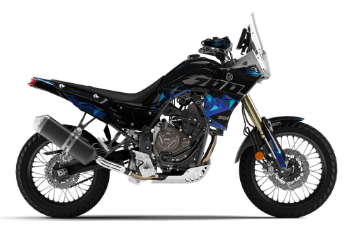 RIDGE CHROME Blk/Blue T7 Full Graphics Kit