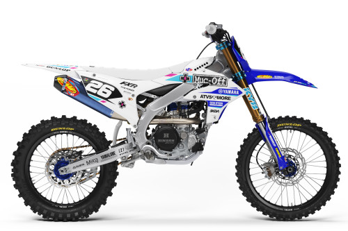 24 CLUBMX Wht/Blue Yamaha Full Graphics Kit by SKDA