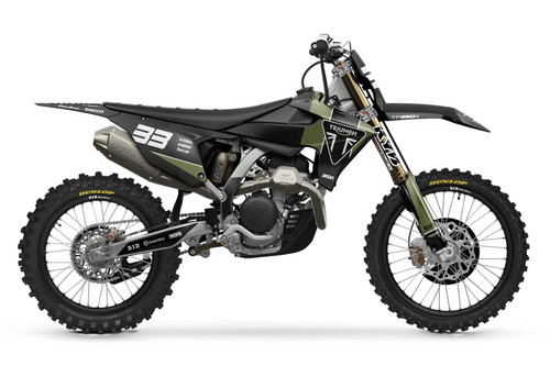 CONNECT Green Triumph TF Full Graphics Kit & Seat Cover by SKDA