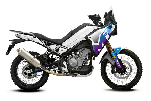DOIS White MT450 Full Graphics Kit designed and manufactured by SKDA Moto Creative.
