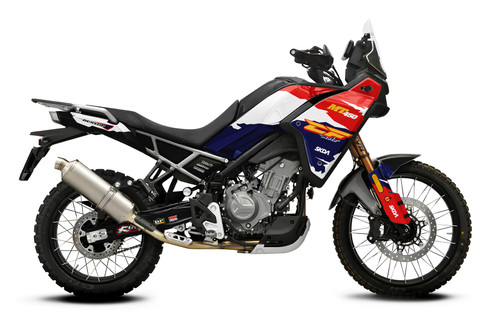 VANTA Red MT450 Full Graphics Kit designed and manufactured by SKDA Moto Creative.