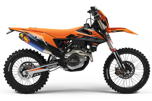 CRAFT Blk/Org KTM Full Graphics Kit designed and manufactured by SKDA Moto Creative.