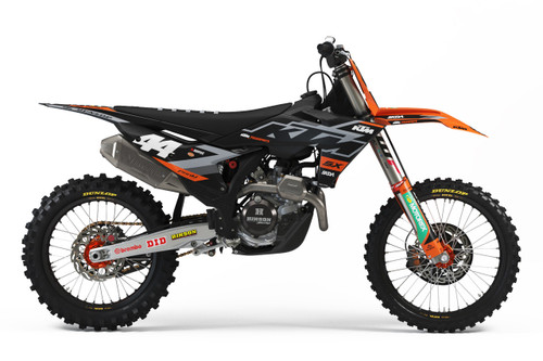 SHADED Blk/Grey KTM Full Graphics Kit designed and manufactured by SKDA Moto Creative.