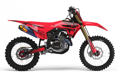 SMASH Red CR/CRF Full Graphics Kit designed and manufactured by SKDA Moto Creative.
