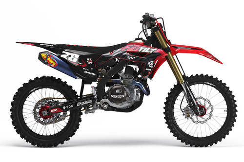 TILT CHROME Red CR/CRF Full Graphics Kit designed and manufactured by SKDA Moto Creative.