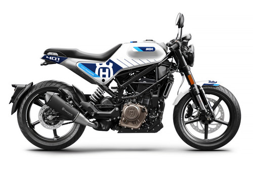 CROWN White/Navy 401 Full Graphics Kit designed and manufactured by SKDA Moto Creative.