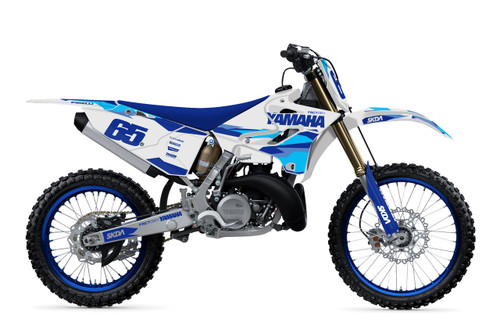 CRACK Blue YZ Full Graphics Kit designed and manufactured by SKDA Moto Creative.