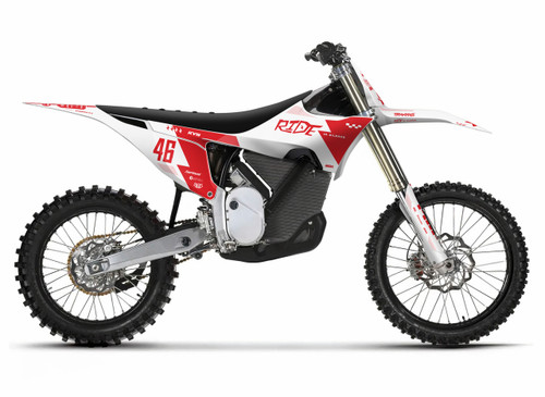 SILENCE Red/Wht Stark Varg Full Graphics Kit designed and manufactured by SKDA Moto Creative.