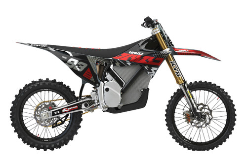 SCOSSA CHROME Silver/Red Stark Varg Full Graphics Kit designed and manufactured by SKDA Moto Creative.