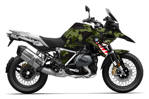 BOMBER Khaki BMW GS Full Graphics Kit designed and manufactured by SKDA Moto Creative