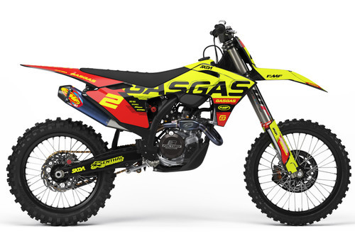 PULSE NEON GasGas Full Graphics Kit designed and manufactured by SKDA Moto Creative.