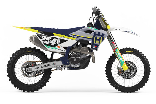 24 AU FACTORY Husqvarna Full Graphics Kit designed and manufactured by SKDA Moto Creative.