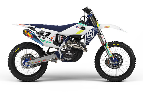 22 AU FACTORY Husqvarna Full Graphics Kit designed and manufactured by SKDA Moto Creative.