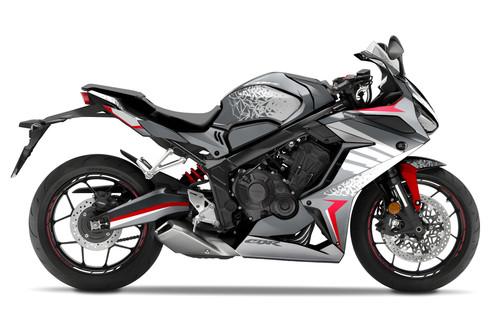 SMASH Gry/Wht CBR Full Graphics Kit