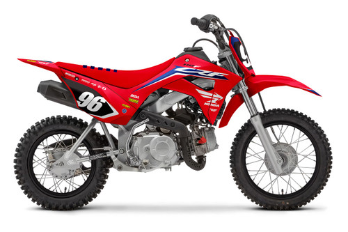21 HRTA Blue Honda Mini Bike Full Graphics Kit designed and manufactured by SKDA Moto Creative.