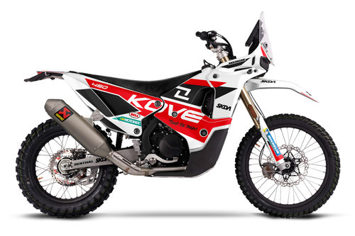 DISTANCE Red Kove Rally Full Graphics Kit designed and manufactured by SKDA Moto Creative.