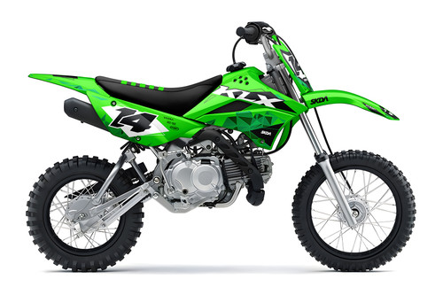 RIDGE Green Kawasaki Mini Bike Full Graphics Kit designed and manufactured by SKDA Moto Creative.