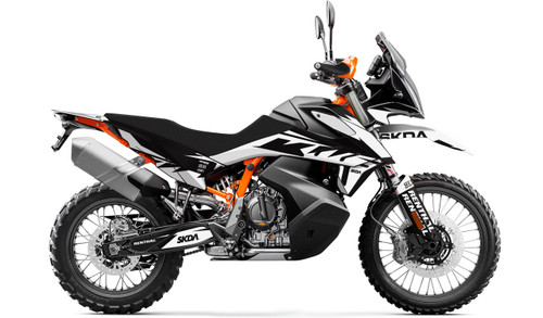 BITE White KTM ADV Full Graphics Kit designed and manufactured by SKDA Moto Creative.