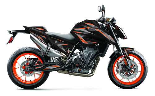 SCHEME Black KTM Duke Full Graphics Kit designed and manufactured by SKDA Moto Creative.