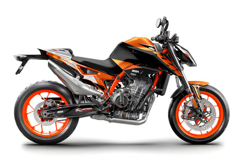 CENTRALIZE Black KTM Duke Full Graphics Kit designed and manufactured by SKDA Moto Creative.