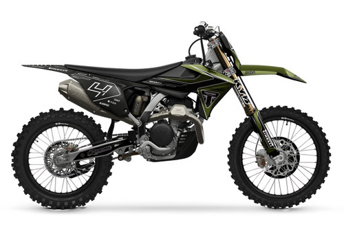 TRIBE CHROME Green Triumph TF Full Graphics Kit designed and manufactured by SKDA Moto Creative.