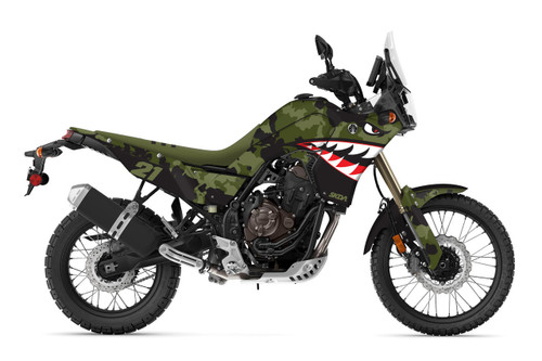 BOMBER Khaki T7 Full Graphics Kit designed and manufactured by SKDA Moto Creative.