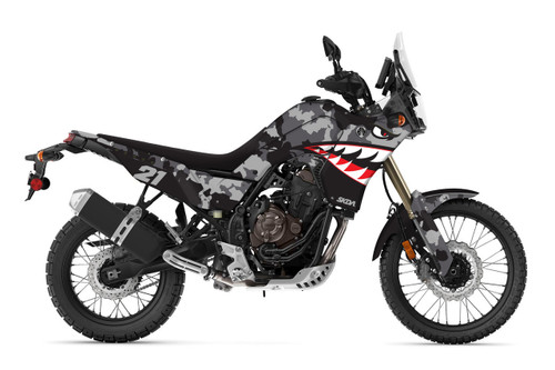 BOMBER Black T7 Full Graphics Kit designed and manufactured by SKDA Moto Creative.