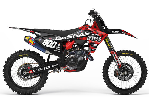 25 AJE GasGas Full Graphics Kit designed and manufactured by SKDA Moto Graphics