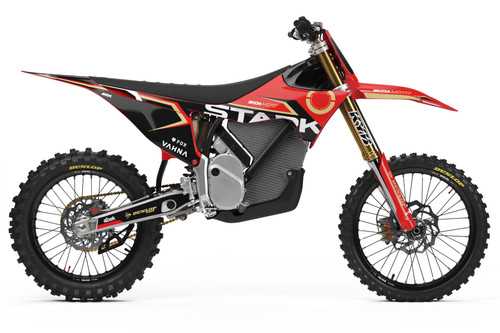 ESCAPE Red Stark Varg Full Graphics Kit designed and manufactured by SKDA Moto Creative.