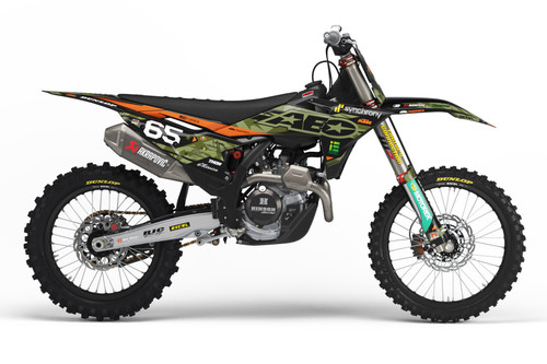 25 AEO MILITARY KTM Full Graphics Kit designed and manufactured by SKDA Moto Creative.