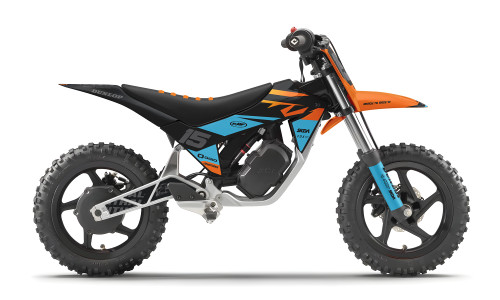 ELEMENT Cyan KTM SX-E Full Graphics Kit designed and manufactured by SKDA Moto Creative.