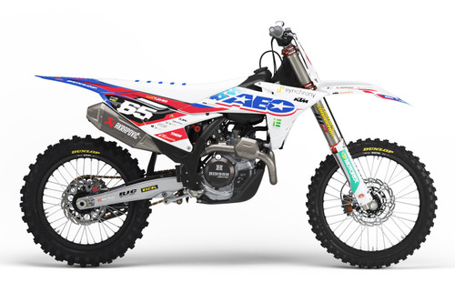 25 AEO REDBUD KTM Full Graphics Kit designed and manufactured by SKDA Moto Creative.