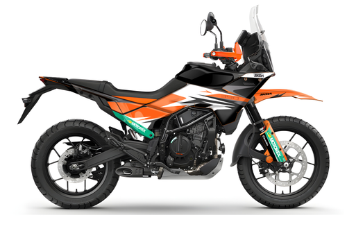 TEETH 250/390 ADV Full Graphics Kit designed and manufactured by SKDA Moto Creative.