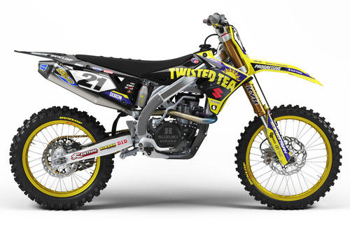 26 Twisted Tea RMZ Replica Graphics Kit designed and manufactured by SKDA Moto Creative.