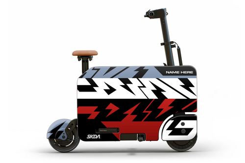 SCOSSA MotoCompacto Full Graphics Kit designed and manufactured by SKDA Moto Creative.