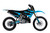 BITE Cyan YZ Full Graphics Kit designed and manufactured by SKDA Moto Creative.