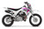 AERO Wht/Pink Honda Mini Bike Full Graphics Kit designed and manufactured by SKDA Moto Creative.
