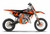 ARROW Orange KTM Mini Bike Full Graphics Kit designed and manufactured by SKDA Moto Creative.