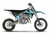 DIVIDE Blk/Teal KTM Mini Bike Full Graphics Kit designed and manufactured by SKDA Moto Creative.