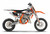 FURY Wht/Org KTM Mini Bike Full Graphics Kit designed and manufactured by SKDA Moto Creative.