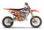 VISION White KTM Mini Bike Full Graphics Kit designed and manufactured by SKDA Moto Creative.