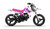 FIFTIETH Pink/Blue PW Full Graphics Kit designed and manufactured by SKDA Moto Creative.